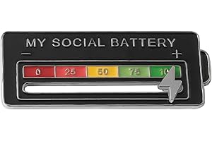 My Social Battery Creative Lapel Pin - Fun Enamel Pin