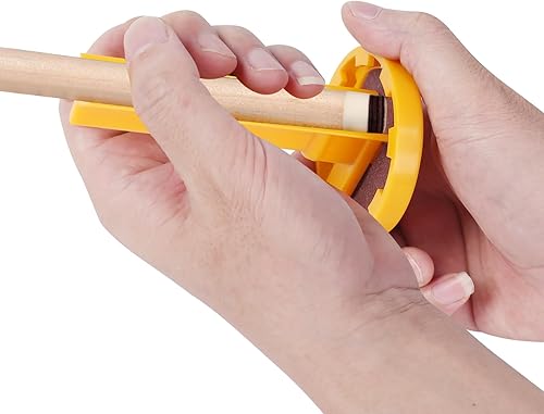 Miniatura 5 de Vefungyan Kit de reparación de puntas de taco de billar de 37 piezas 20 puntas de taco de billar 2 abrazaderas de taco 5 casquillos negros de tiza