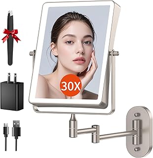 FUNTOUCH Espejo de maquillaje recargable mont...