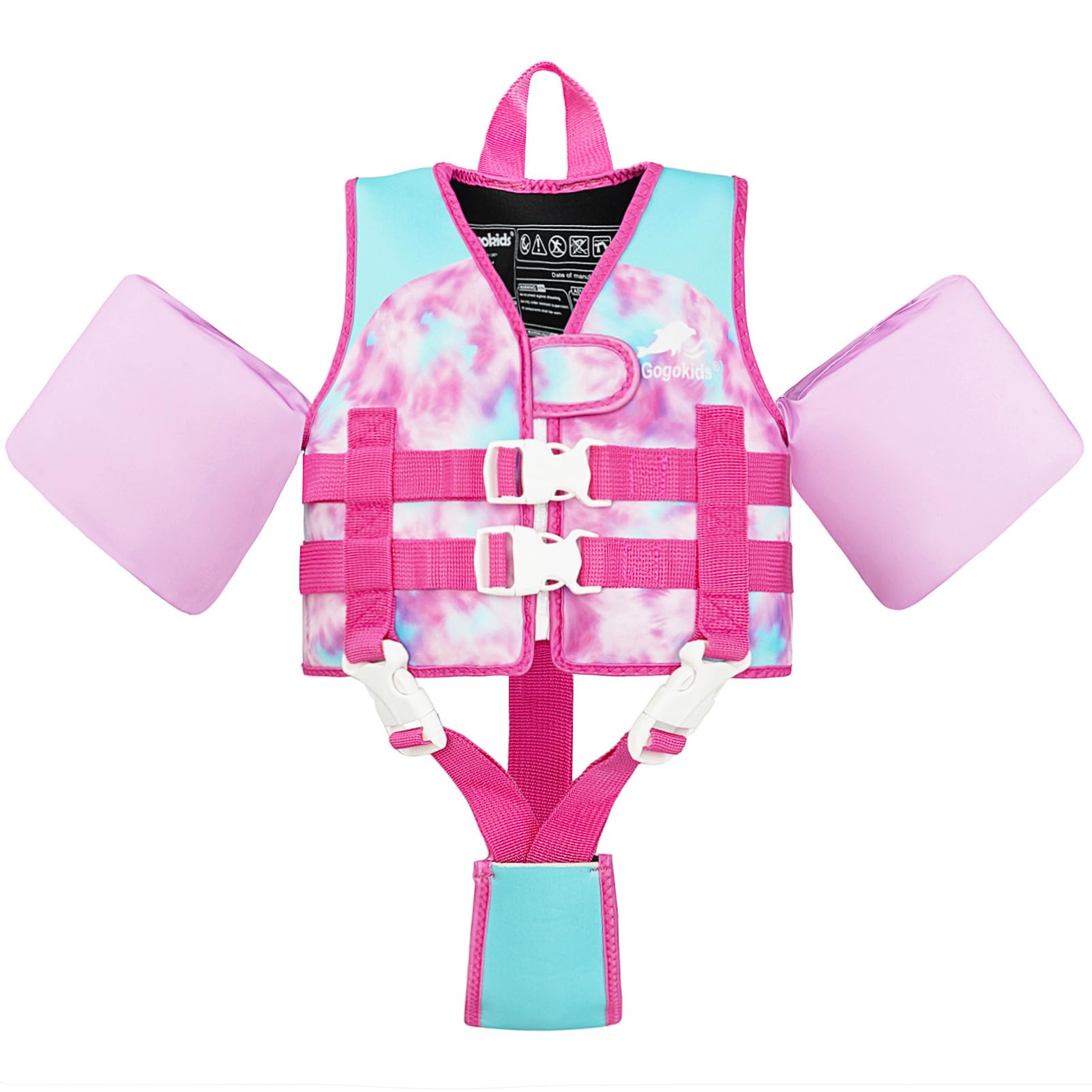 Kids Swim Vest Float Armbands, Toddler Jacket-style Swimming Buoyancy Flotation with Adjustable Straps Children Float Jacket for Boys Girls (2-6 Years/15-30 KG)