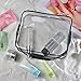 BCP 3 Piece Clear PVC Waterproof Travel Toiletry Organizer Storage Bag Set With Zipper Closure Gym Tote Bag Cosmetic Bag Set