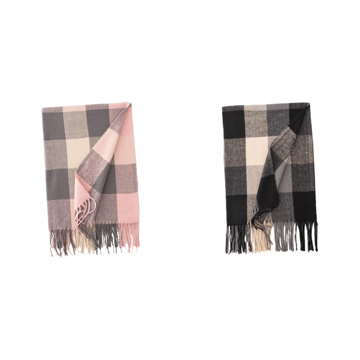 Generico Sciarpa Sp ssa 2 P zzi Di Autunno Inv rno Uomini Donn S Plaid Caldo Lungo Sciarp Stampat