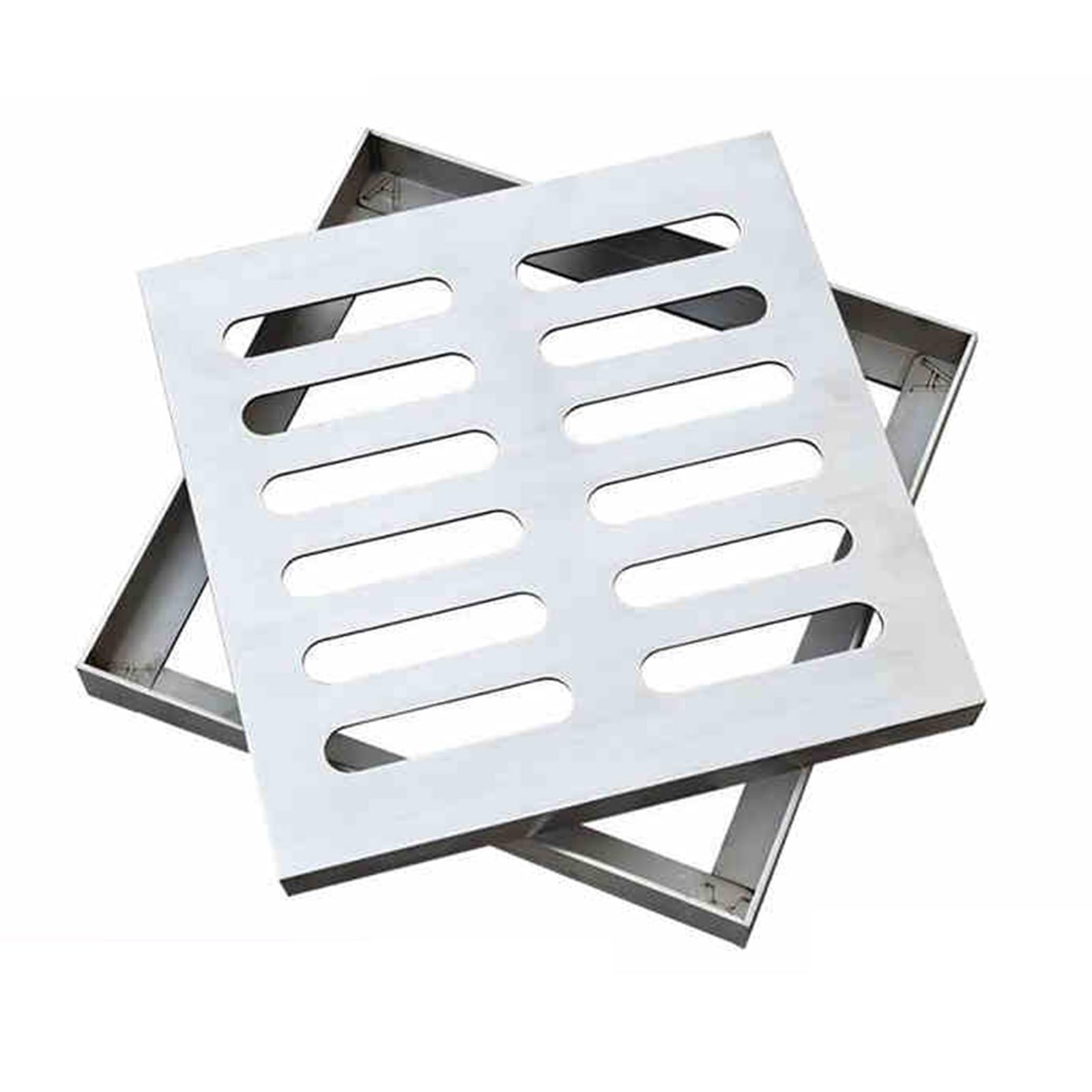 Drain de canal en kit avec grille commerciale à charge solide profil bas