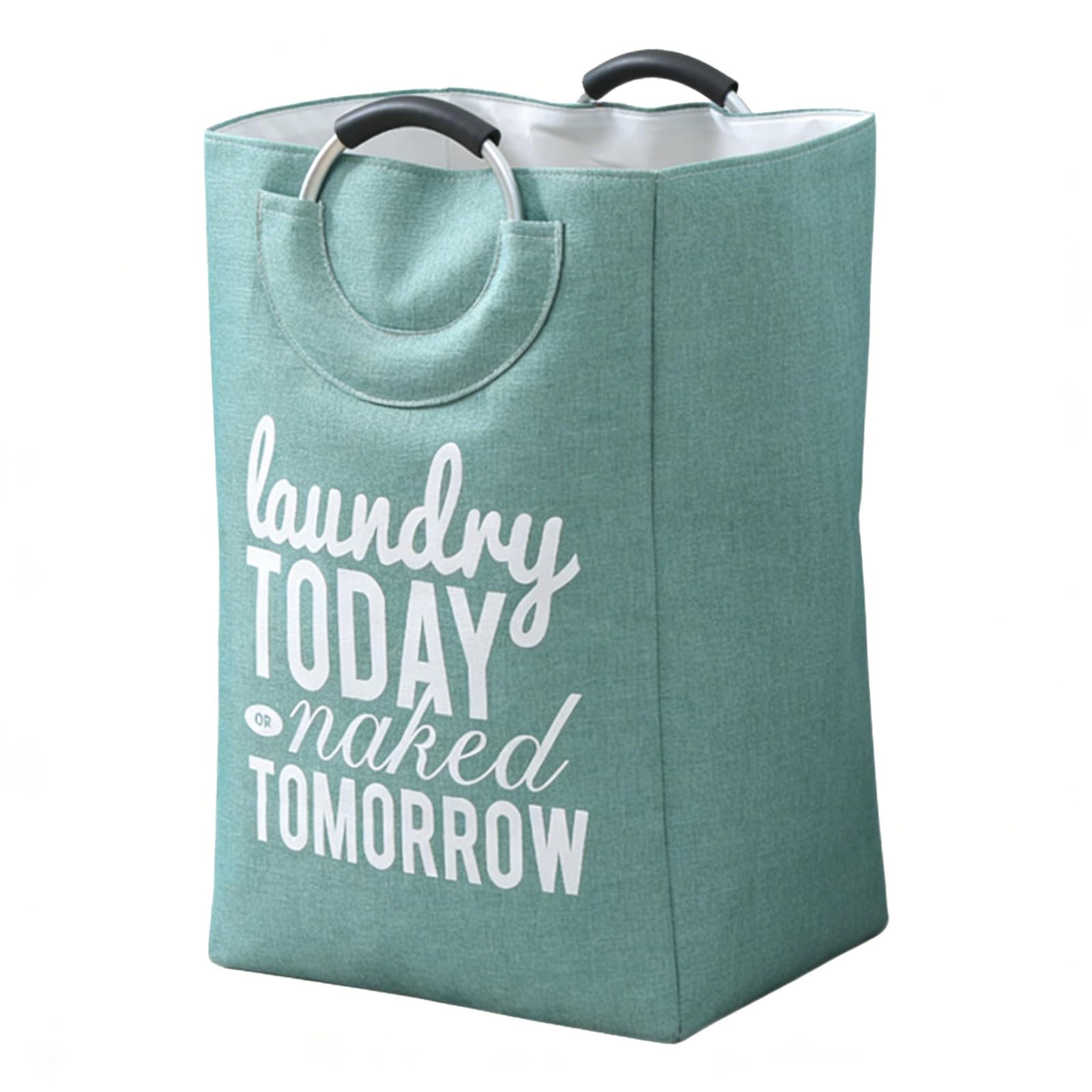 Foldable Laundry Basket Freestanding Washing Bin Hamper with Aluminum Handles for Clothes Toy and Home Organization Freestanding Laundry Hamper