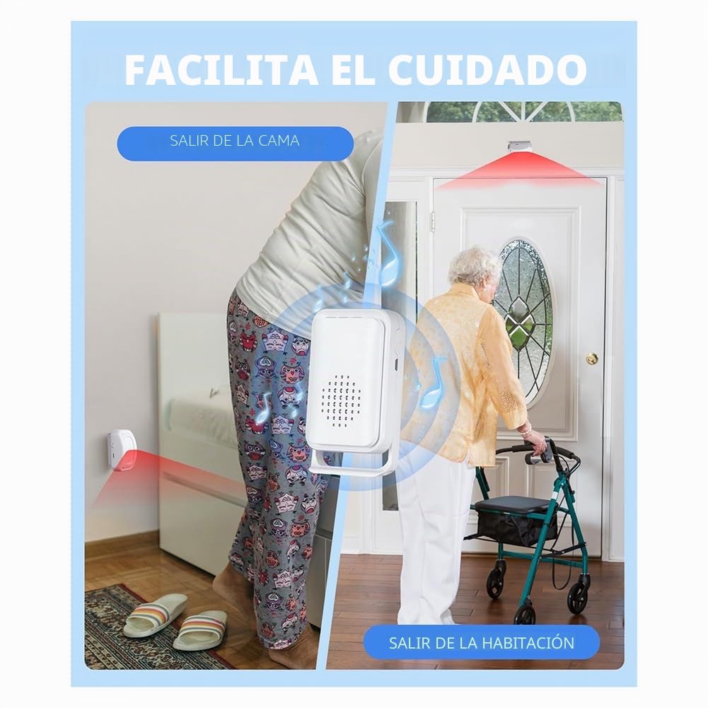 Alarmas de Cama para Pacientes Mayores con Demencia - Dispositivos de Prevención de Caídas con Detector de Movimiento para Personas Mayores con Demencia