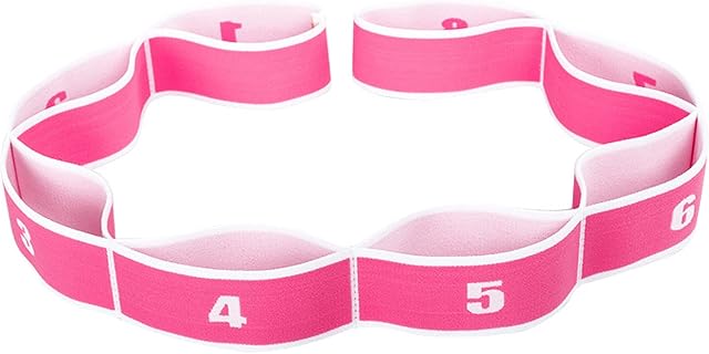 8-loop Latin Resistance Bands for Dancers Kids Digital Stretch Bands Pilates Yoga Fitness Training Elastic Dance Bands Pink