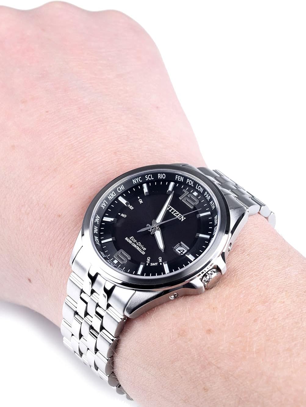 Citizen Mens Analogue Eco-Drive Watch with Stainless Steel Band Citizen Mens Analogue Eco-Drive Watch with Stainless Steel Band