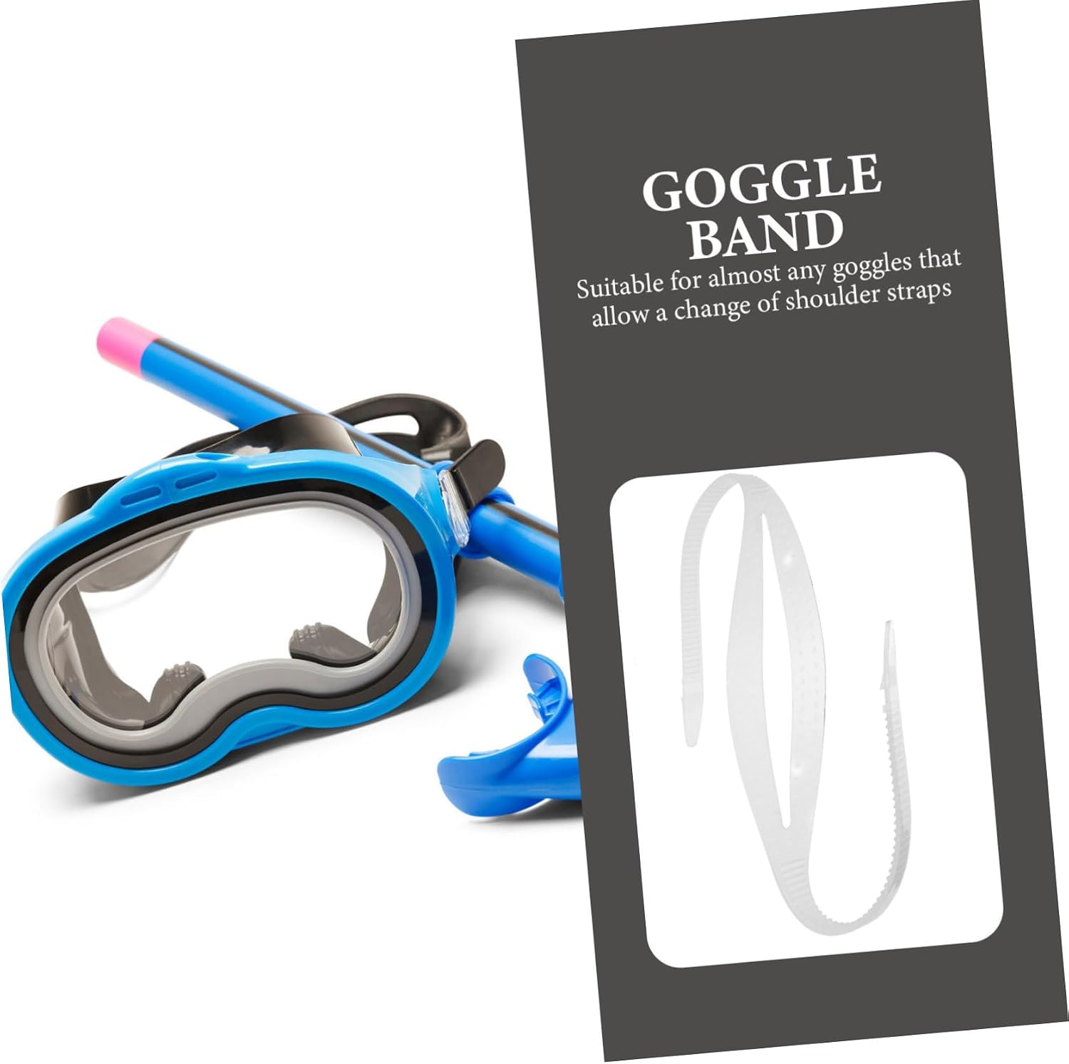 2pcs Adjustable Silicone Swim Goggles Straps Comfortable Lightweight Headband for Diving Swimming Replaceable Design for Enhanced Fit Security