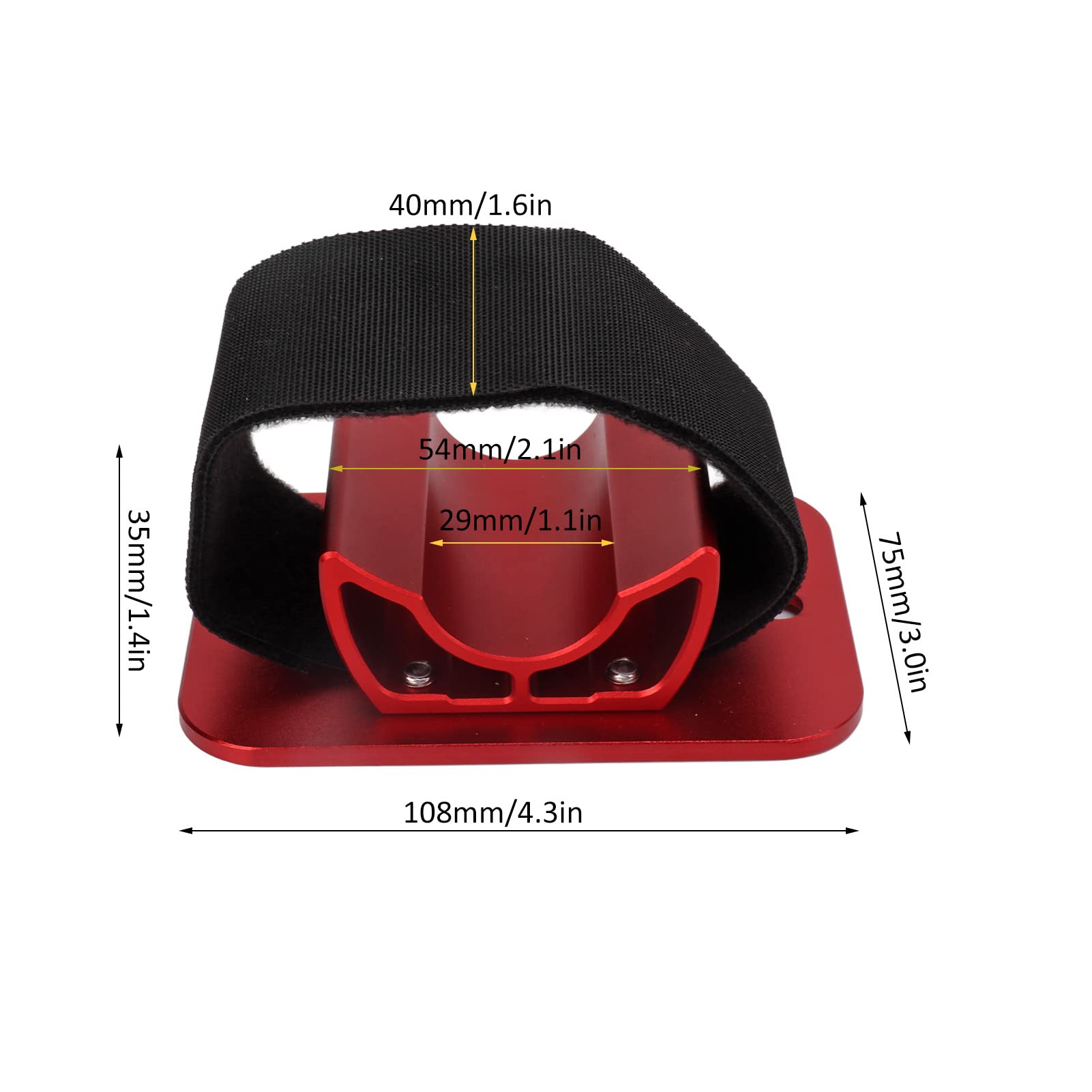 VGEBY Roof Bike Rack, Car Roof Bike Rear Wheel Bracket Aluminum Alloy Wear Resistant Car Rooftop Bike Rear Mount for Car Coupes Hatchbacks (Red)