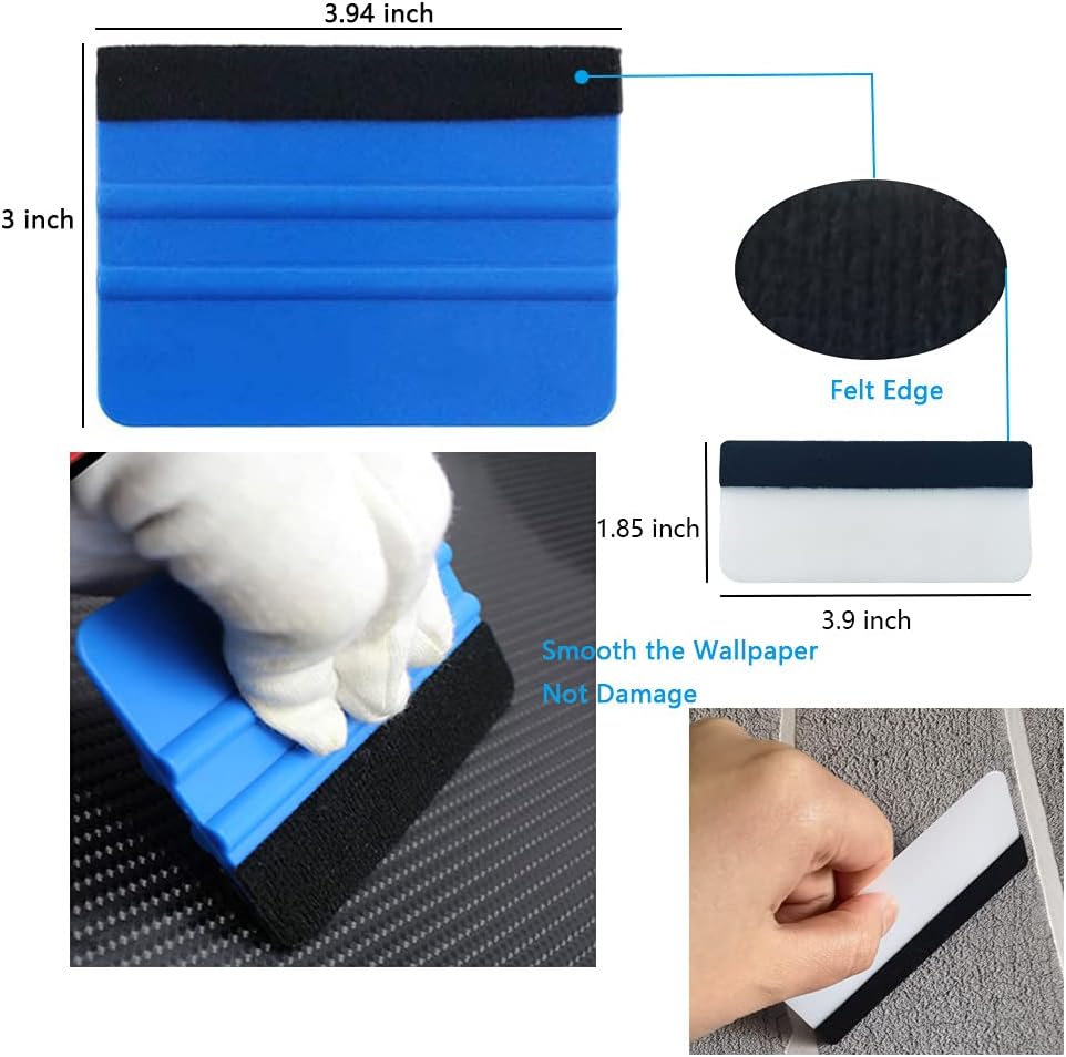 9 Pack Wallpaper Smoothing Tool Kit for Wallpaper Paste Include Seam Roller Tape Measure 3 Size Squeegee Paint Brush and Craft Knife : Everything Else