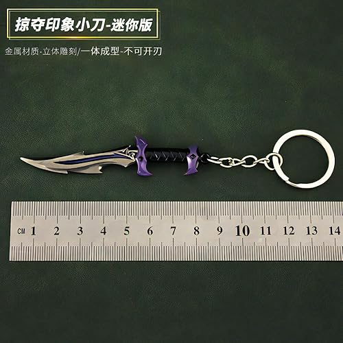 Miniatura 4 de AISHFP Valorant Reaver Knife Mini Llavero Modelo Juguetes Regalo Escritorio Decoración Mochila Colgante Regalo