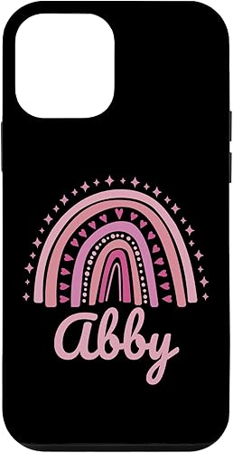 Vista 16 de Abby Name Personalized Funny Women Pink Rainbow Abby Case for iPhone 16