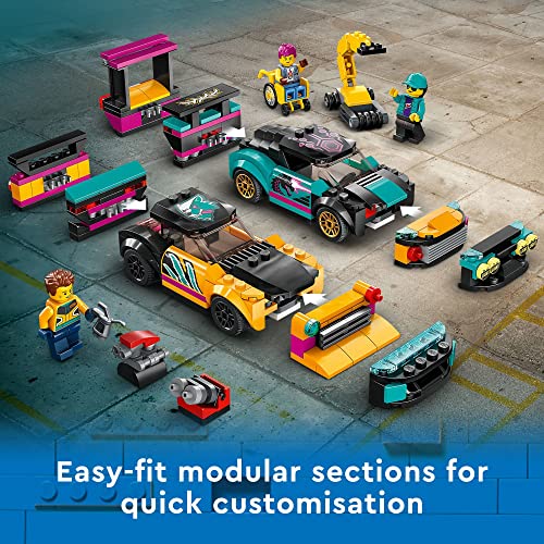 Lego City Custom Car Garage 60389, Toy Garage Building Set With 2 Cutomizable Cars, Pretend Play Mechanic Toy With 4 Mini Figures, Birthday Gift Idea For Boys, Girls, Kids Who Love Cars Age 6+ #TOP3