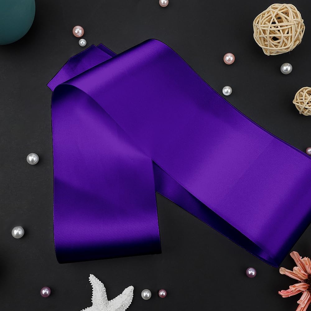 12 Pcs Sash Blank Sash Party Supplies Dark Purple Sash Plain Sash Pageant Sash Satin Sash Sashes for Birthday, Wedding, Graduation, DIY, Beauty Pageant, Hen Party, Homecoming, Make Your Own Sash image 3