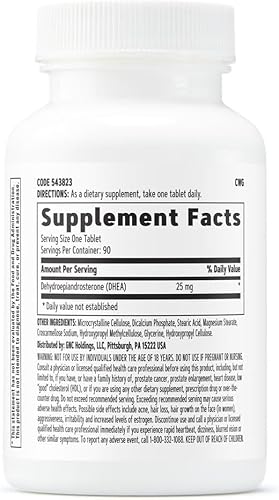 Miniatura 2 de GNC DHEA 25 mg, soporta niveles saludables de DHEA, 90 unidades