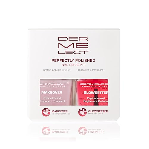 Miniatura 7 de Dermelect Kit de rehabilitación de uñas perfectamente pulidas, corrector de uñas y fortalecedor con péptidos, escualeno y abrillantadores ópticos