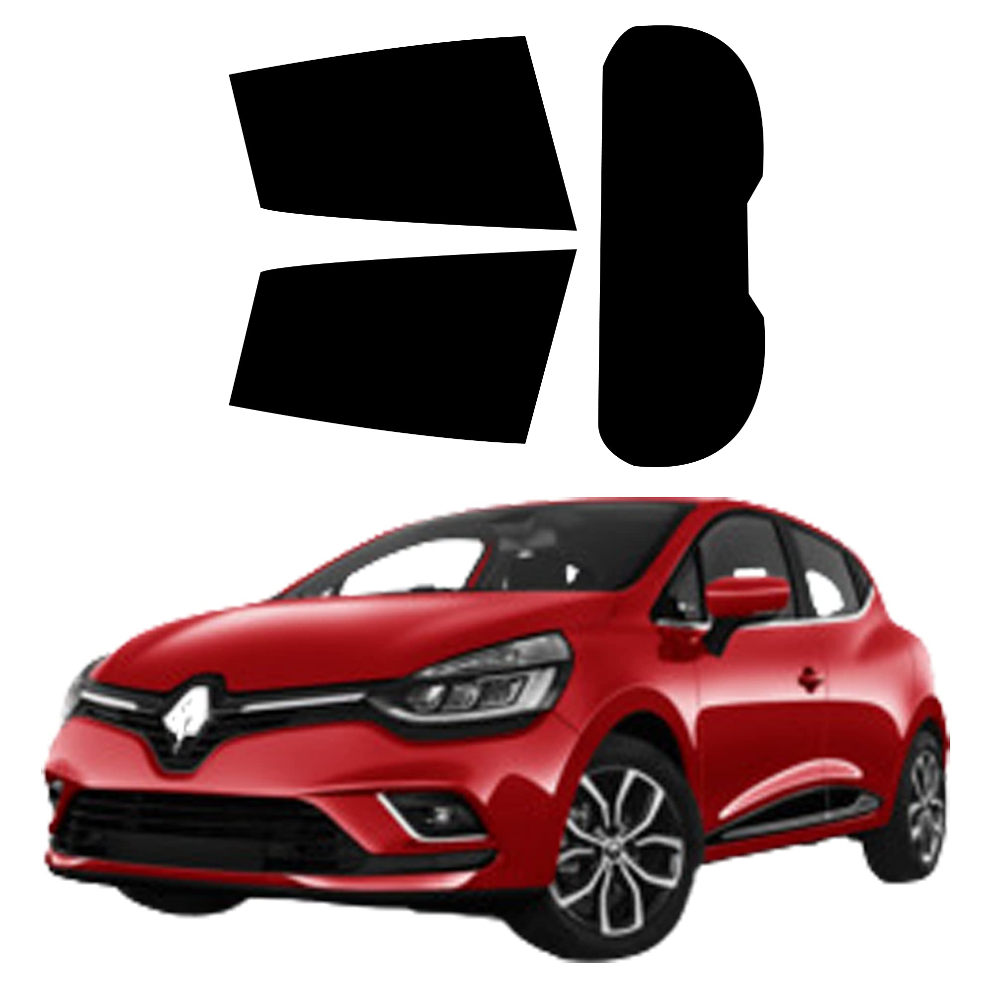 Generico Pellicole Oscuramento Vetri Auto Pre Tagliate a Misura Ricambio Compatibile con Renault Clio 5p dal 2012 al 2020 LOLLOMOTO (20% Scura)
