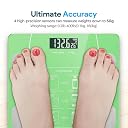 Leosportz BMI Weight Machine - Intelligent Body Fat Weight Analyzer | USB Smart Weight Scale for Bathroom Weight | 18 Metrics Android IOS App Sync (Green) gallery image