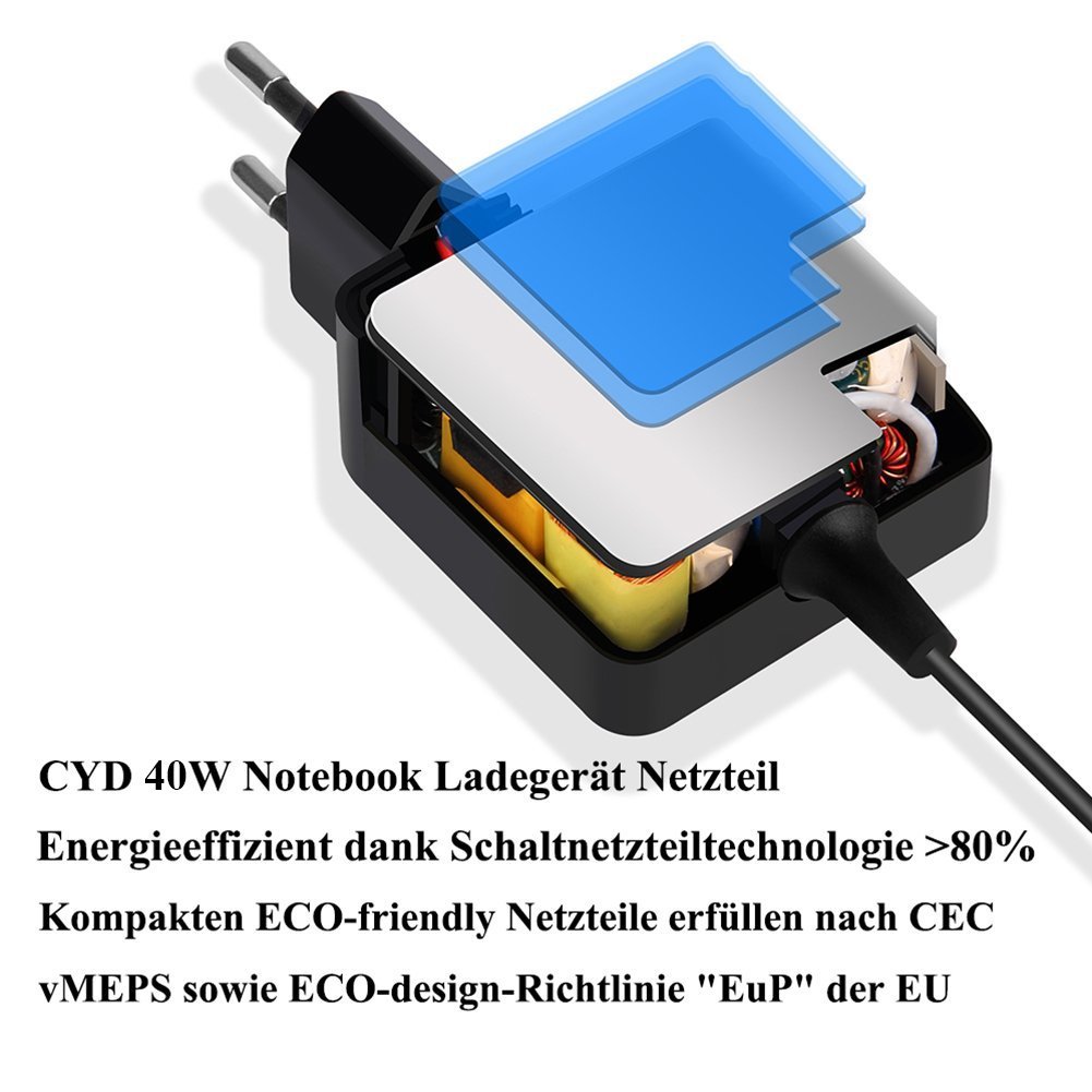 Caricabatterie AC Lenovo Yoga 65W - Cavo Adattamento Italia