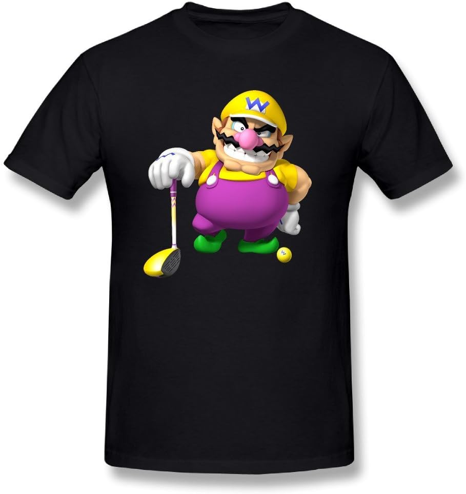 HUAYUANDA Men's Wario Artwork Golf World Tour T-shirt 3X Black