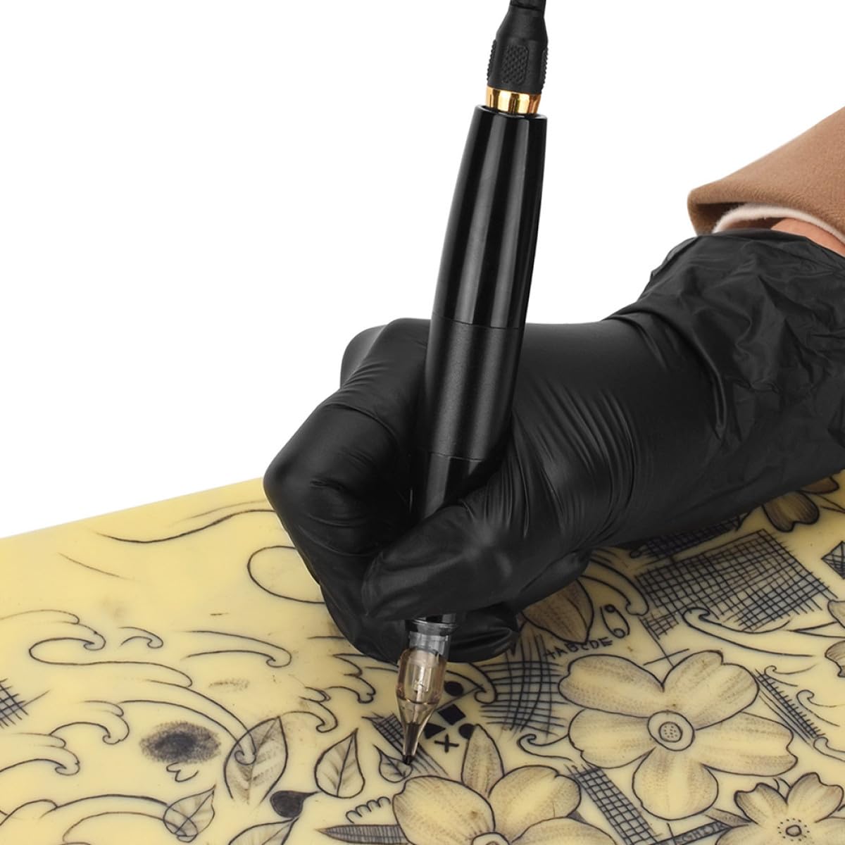PartyKindom Tätowierstift Zubehör Drehbarer aus Tragbar Aluminiumlegierung Tattoo Leicht Professionelles Kleiner und Geeignet für Kleine Tattoos für Anfänger und Profis