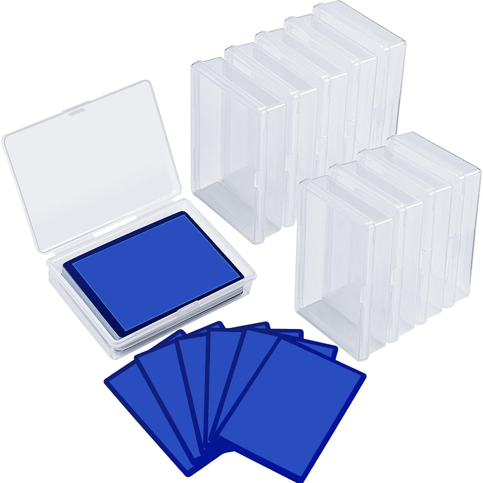 8 Pièces Boîtes Cartes à Jouer Étui Cartes à Collectionner Petite Boite Plastique 9,6 X 6,8 X 2
