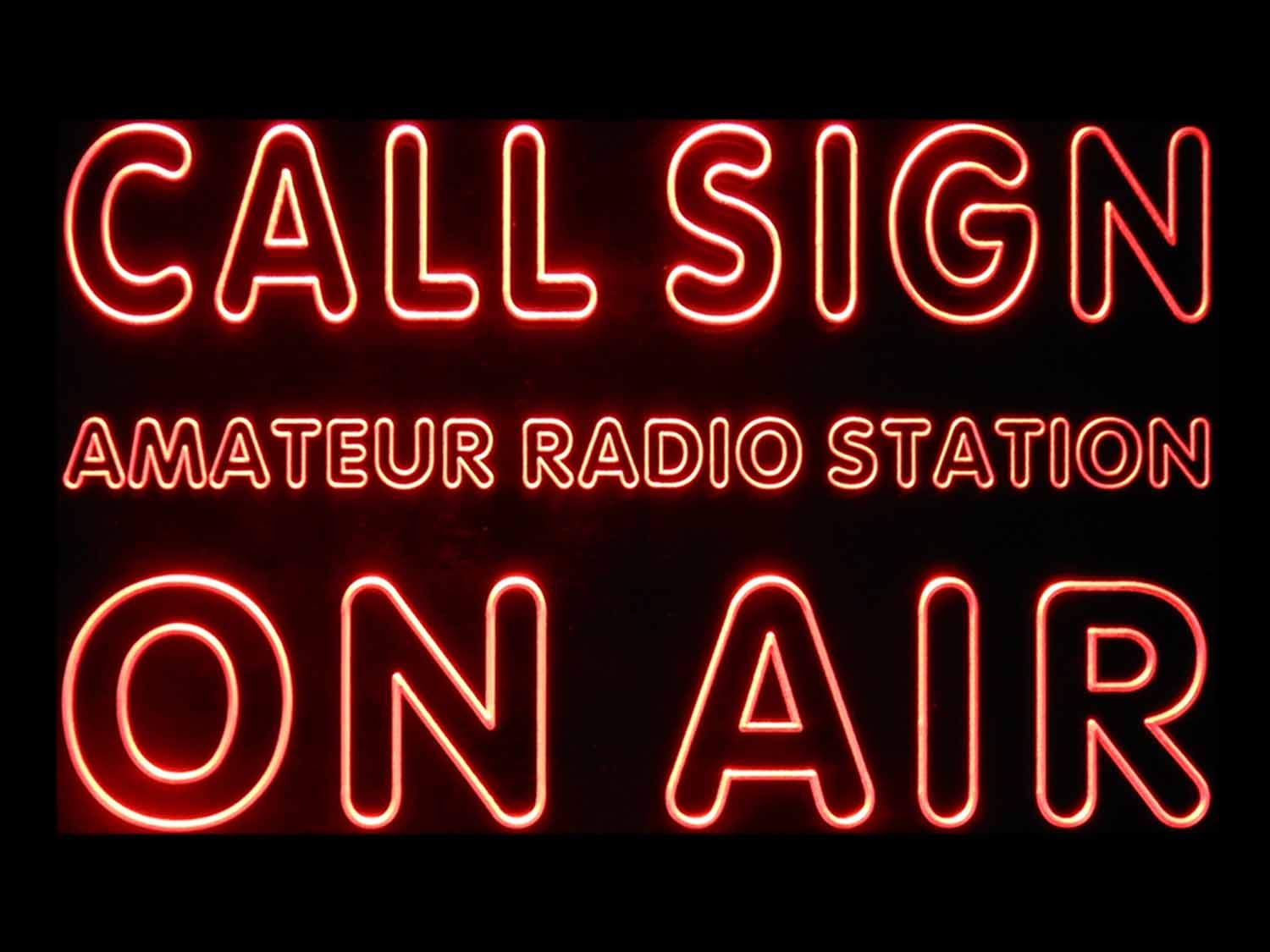 Advpro Red Custom Call Sign On Air Amateur Radio Station Led Neon Sign 300Mm X 210Mm St4s32-Wa-Tm-R