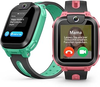 Z1 Kids Smart Watch, Kids Smart Watches for Girls, Smart Watch with SIM Card with GPS Tracker, Children Phone Watches with HD Video and Phone Call, IPX8 Water Resistance(Z1, Rose)