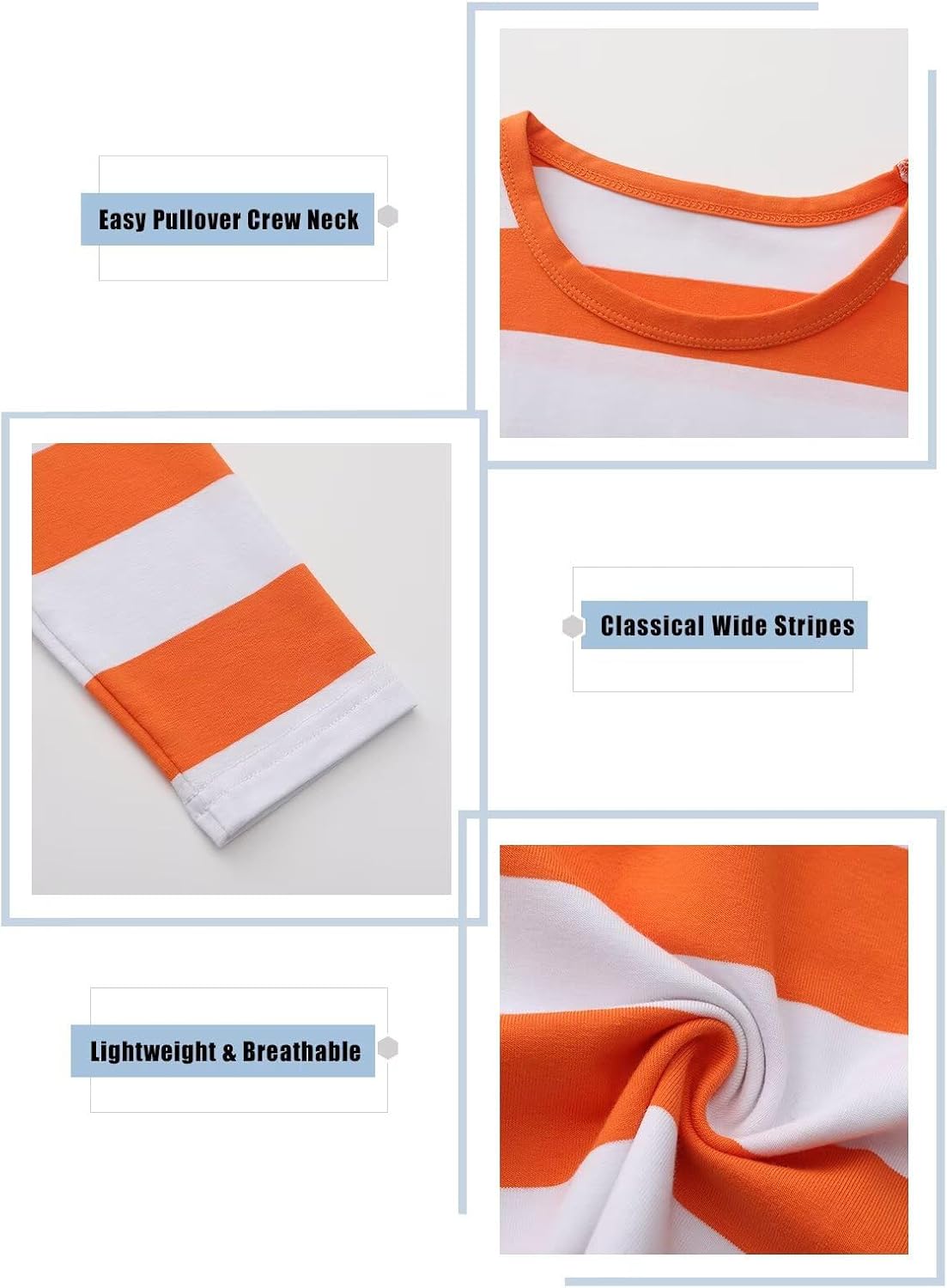 Boys Rainbow Striped Shirts for Kids Long Sleeve Cotton T-Shirts O-Neck Tops - Image 6