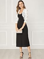 Vista 3 de Allegra K - Chaquetilla elegante para mujer de encaje floral traslúcido y manga 34