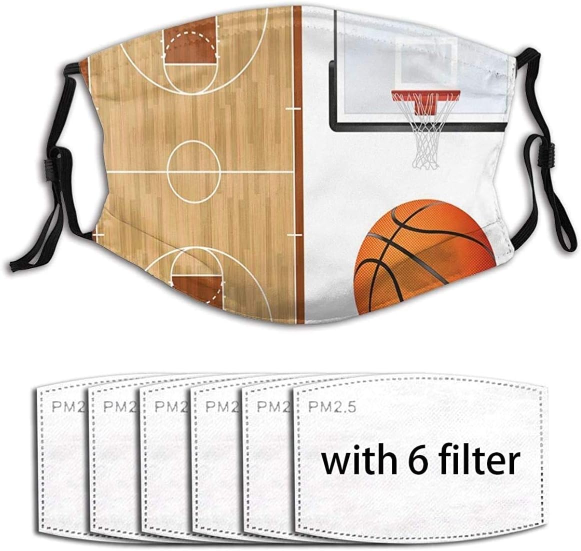 Slily Marries Cloth Masks can be Washed Basketball Court