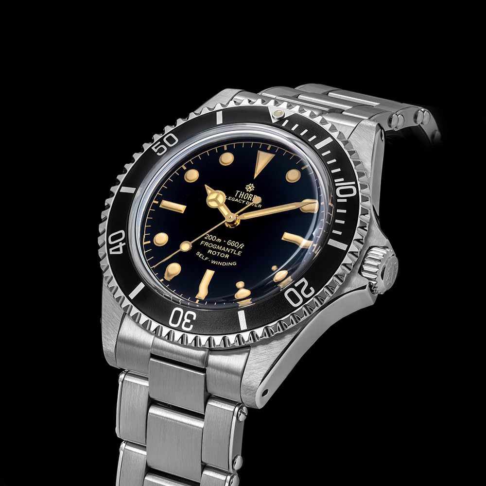 Thorn T023 V2 Diver PT5000 - Reloj de pulsera mecánico automático para hombre, zafiro, impermeable, vintage, relojes de lujo