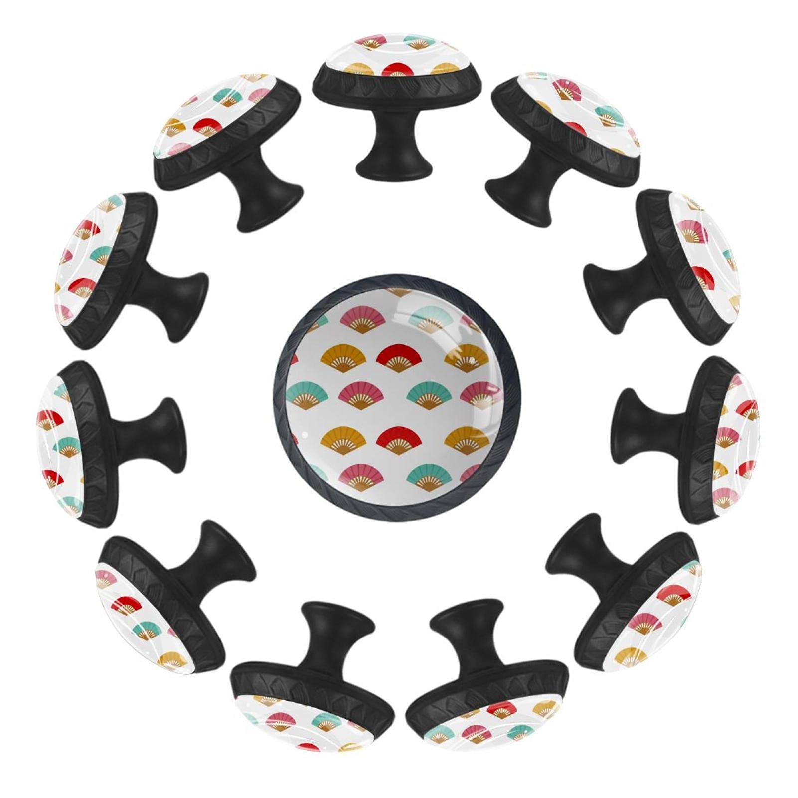 Bouton de tiroir motif éventail espagnol pour égayer la chambre d'enfant et la salle de jeux