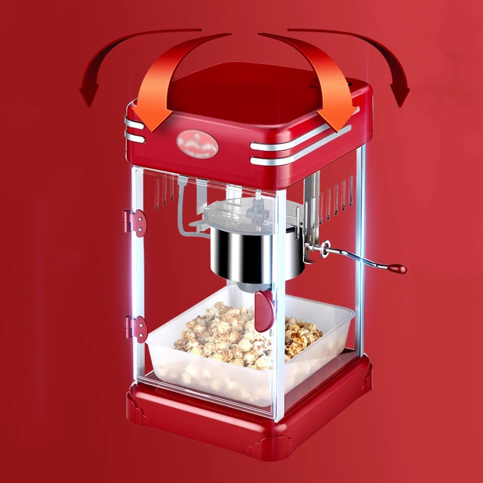 fabricante de palomitas de maíz Máquina de palomitas maíz for puesto comercial, totalmente automática, for uso doméstico, emprendimiento móvil, pequeño proyecto para uso familiar