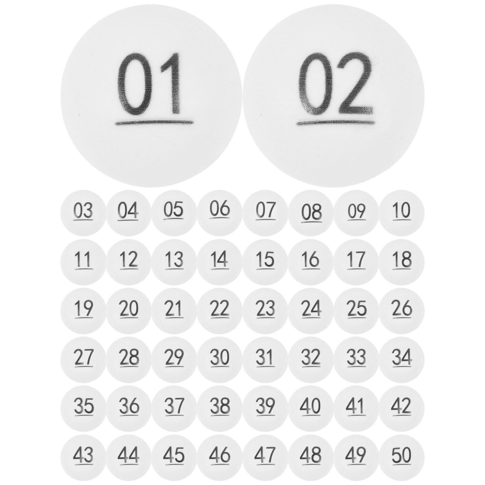 Pack De 50 Bolas De Lotería Y Bingo – Números Impresos, Colores Brillantes, Para Rifas Y Juegos De Entretenimiento