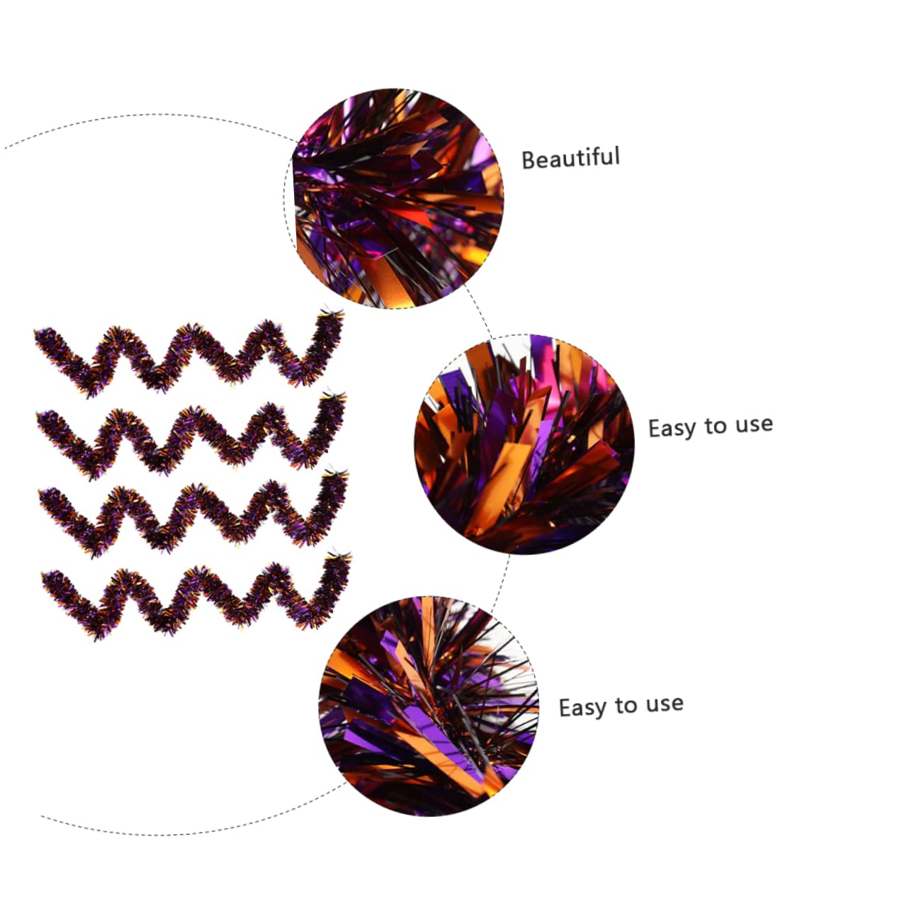 Unomor 4pcs Hanging Strip Decor Festival Adornment Party Supply for Bars Restaurants and Events