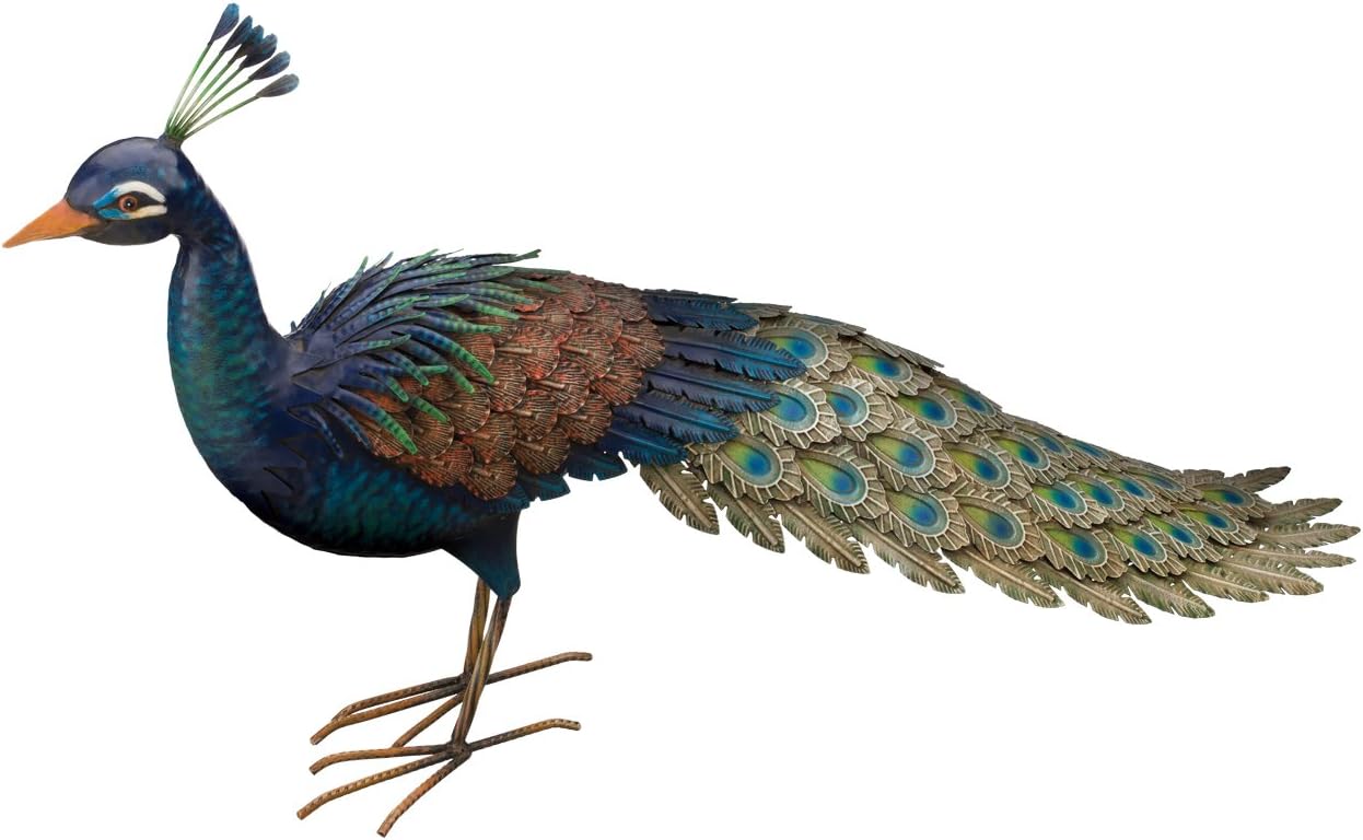 Exclusive Special Regal Art & Gift 12023 Peacock, Roamer Statue, Blue Multi