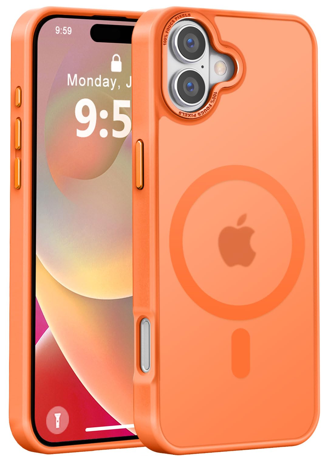 Newfuture Designed for iPhone 16 Case with Magnetic [13 FT Military Drop Protection] [Compatible with Magsafe] Slim Translucent Matte Shockproof with