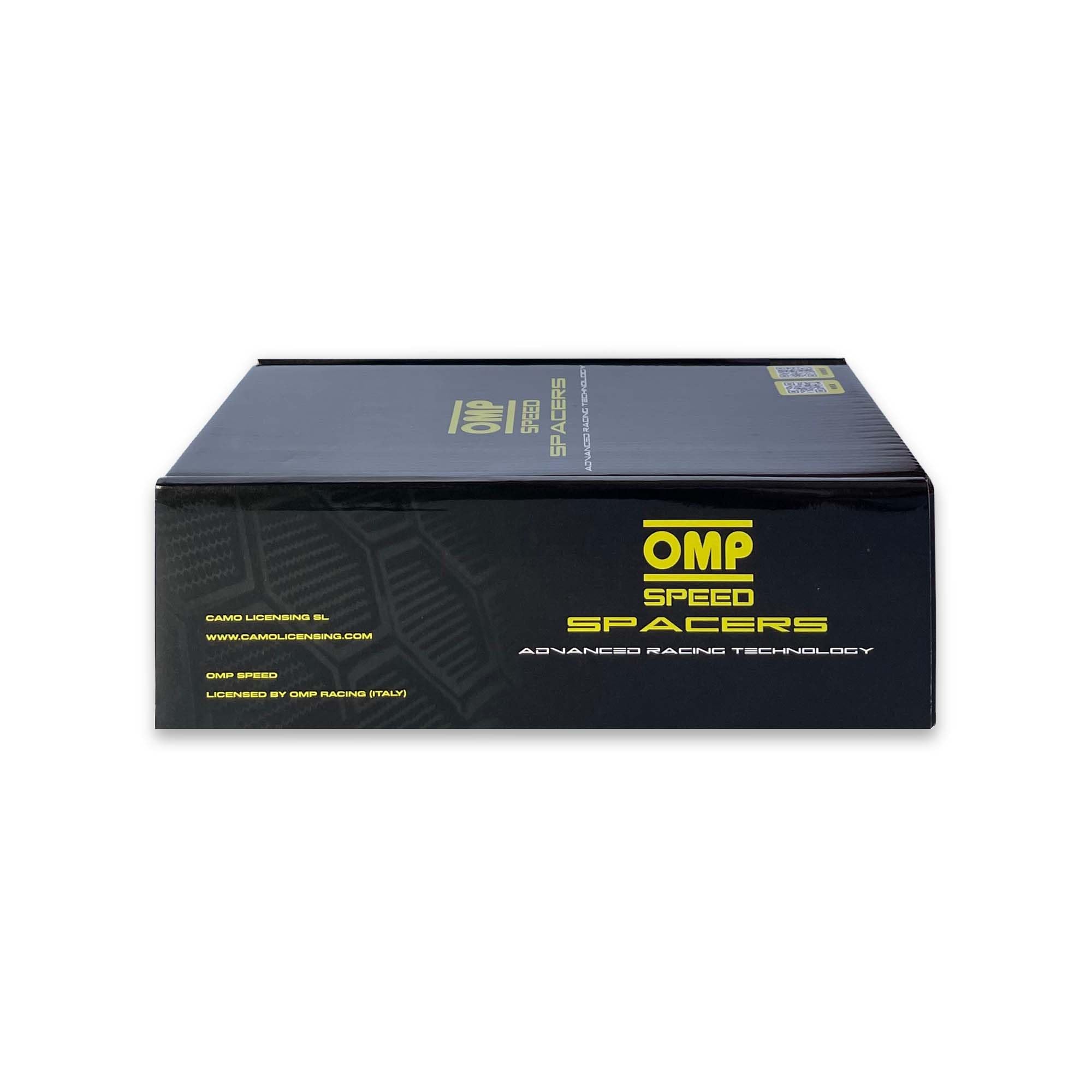 OMP Speed Juego de 2 Separadores Doble Centrado Grosor: 10mm PCD: 5x120 CB: 72.6 OD: 149 Tornillo x20 M12x1.5 Conico + M14x1.25 Conico + Antiropo Negro Aluminio - OMPS09151001