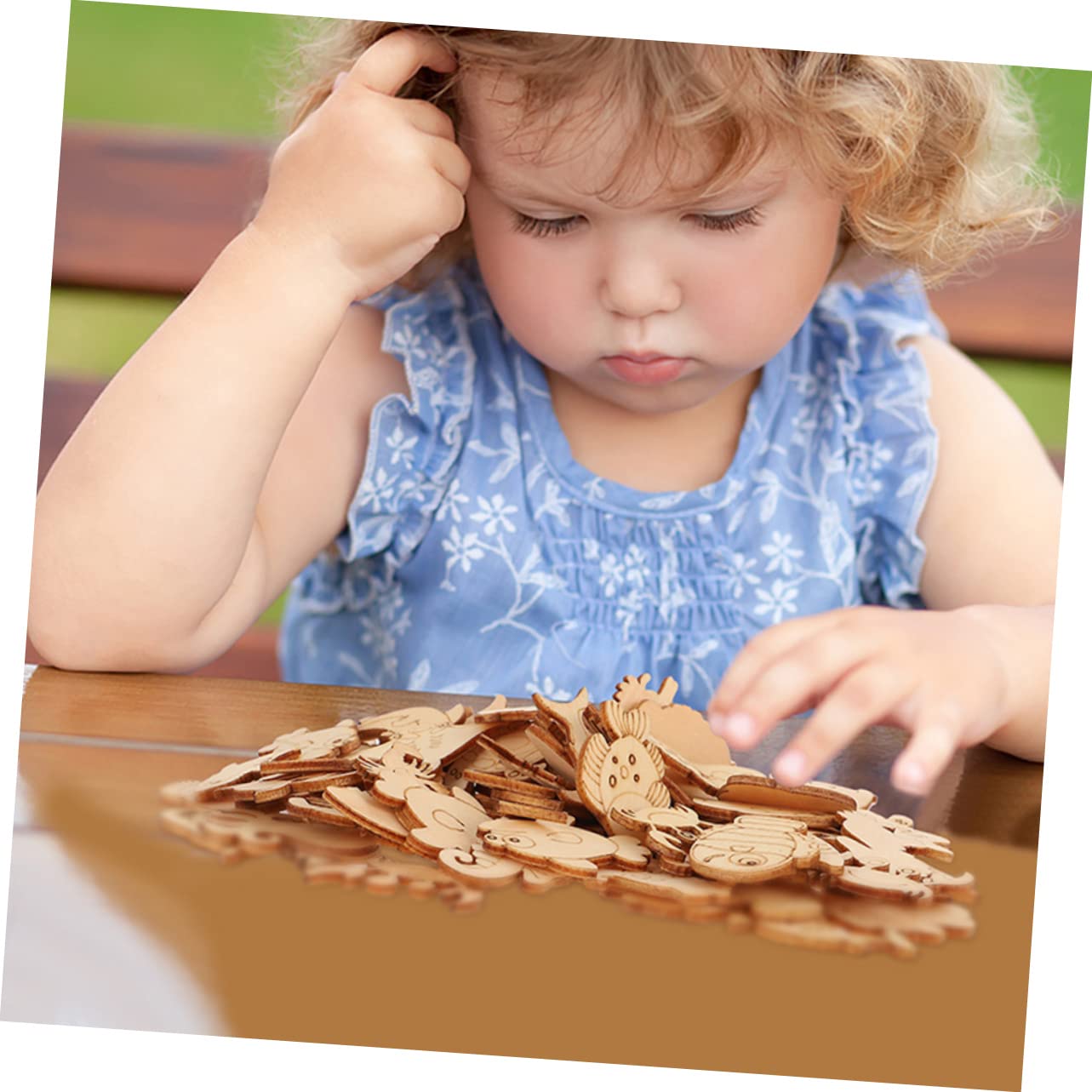 SEWACC 800stücke Holzscheiben Für Bastelarbeiten Unbehandelte Holzstücke Für Dekoration Beschriftungen Und Kunstwerke Für Tiermotive Und Kreative Projekte