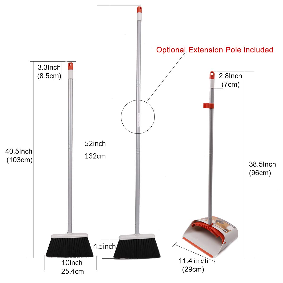 Broom and Dustpan for Home/Broom with Dustpan Combo Set/Dust Pan with