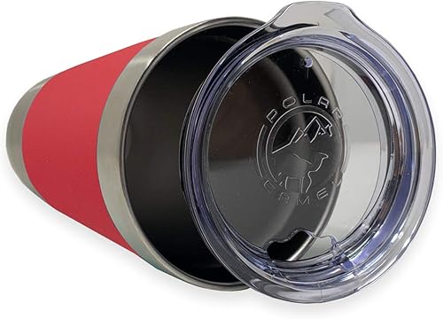 Miniatura 2 de LaserGram Vaso aislado al vacío de 20 onzas, serpiente cobra, grabado personalizado incluido (agarre de silicona, rojo)