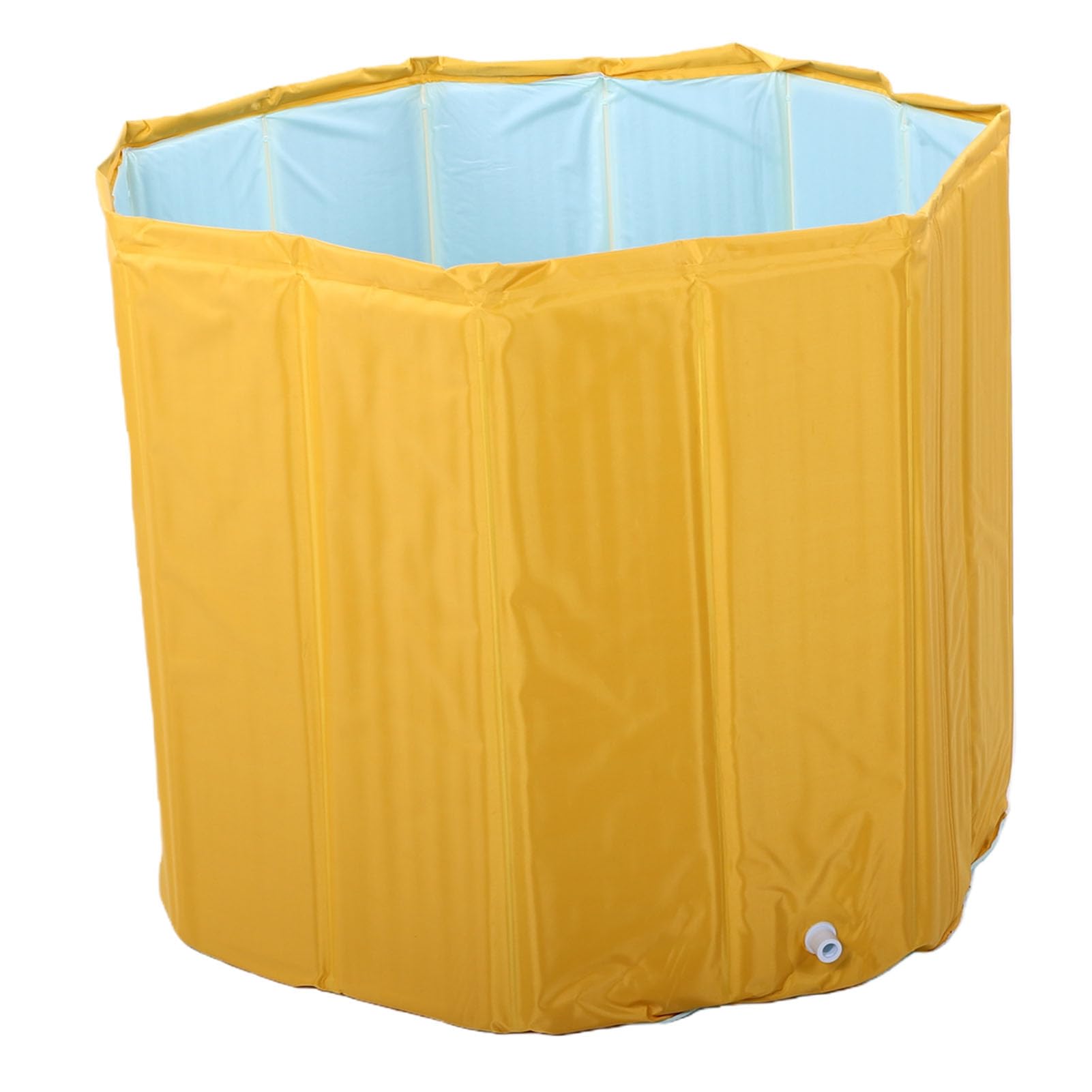 Goshyda Nadmuchiwana Wanna dla Dorosłych 31,50x25,59 Cala Składana Wanna z PVC do łazienki ze Spa Przenośna Kąpiel Lodowa z Zimnym Zanurzeniem (YELLOW)