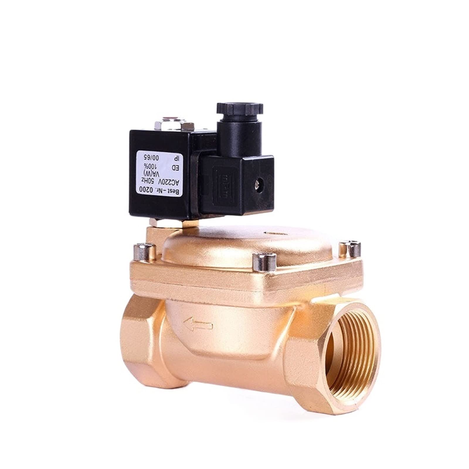 QRUYHBAJU Withstand high Pressure and Temperature Extremes 1-1/2" High Pressure Normally Closed Brass Solenoid Valve DN40 12V 220V 110V 24V 1.5 Inch Solenoid Valve(24vdc,0927600-VITON)