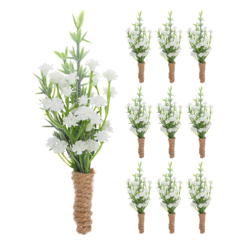 ERINGOGO 10stücke Teiliges Männer-Boutonniere Für Hochzeiten Handgefertigte Ansteckblumen Mit Nadel Stilvolle Hochzeitsdekoration Für Bräutigame Und Gäste Langlebige Künstliche