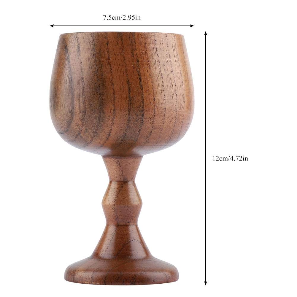 Madera Cáliz, Taza de Madera de Madera sana Copa de Bebida Elegante Copas de Múltiples Funciones del vino Café Té Leche