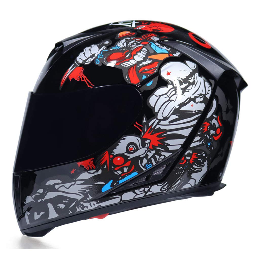 Motorrad Integralhelm Mit Doppelscheibe – ABS-Schale, Waschbares Innenfutter, DOT-zertifiziert