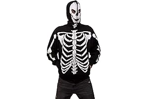 Twenty One Pilots-Themed Skeleton Costume Zip-Up Hoodie