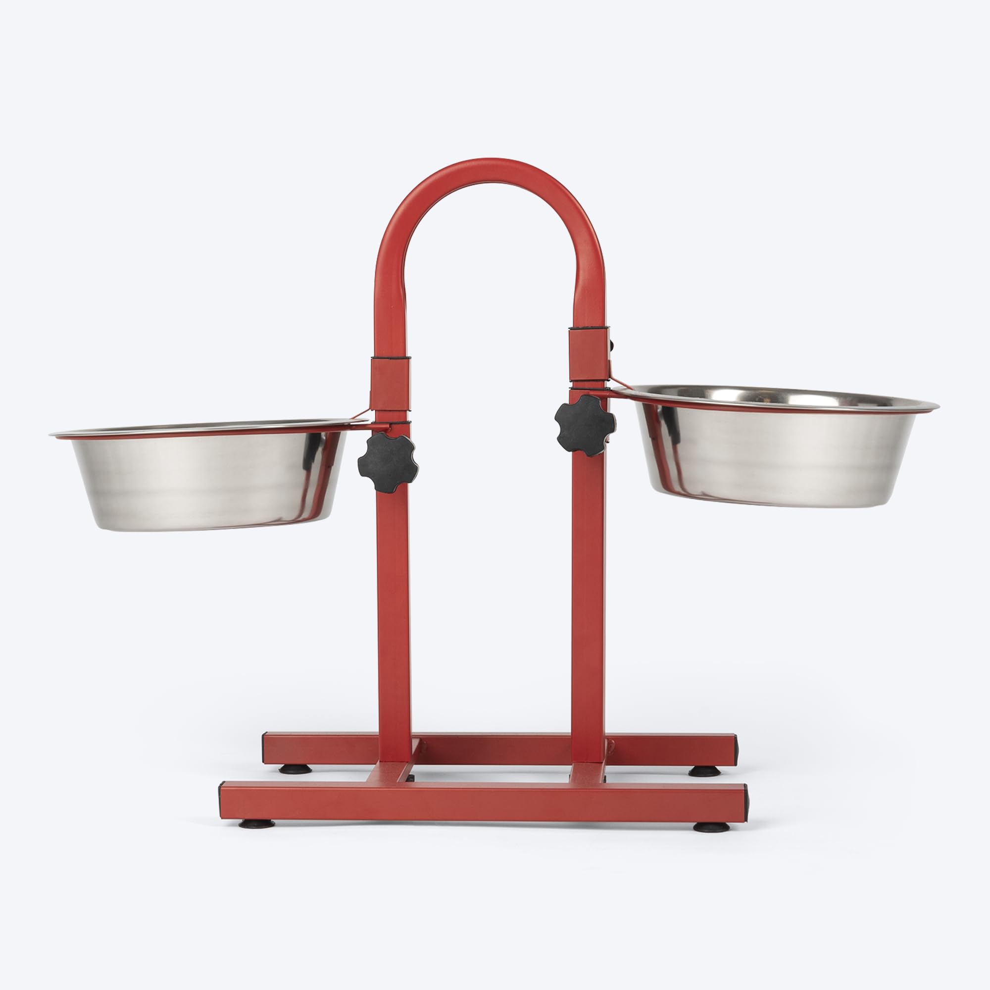 Heads Up For Tails Stainless Steel Super Premium Range U Shaped Double Diner Stand With Steel Dog Bowl Inserts(Red, Large),21 cm,H_12 cm,W_29 cm (B0C77L577P) Amazon Price History, Amazon Price Tracker