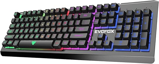 Evo Fox Warhammer Gaming Keyboard with Breathing Effects LED Backlit, Floating Keycaps, 19 Anti Ghosting Keys and Windows Lock Key